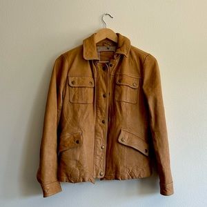 Awesome Adventure Genuine Leather Tan Jacket